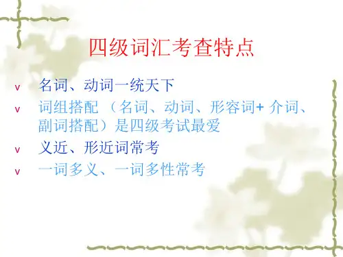 大学英语四级词汇串讲ppt课件