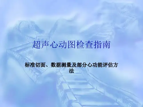超声心动图检查指南解读(测量及部分心功能评估方法)