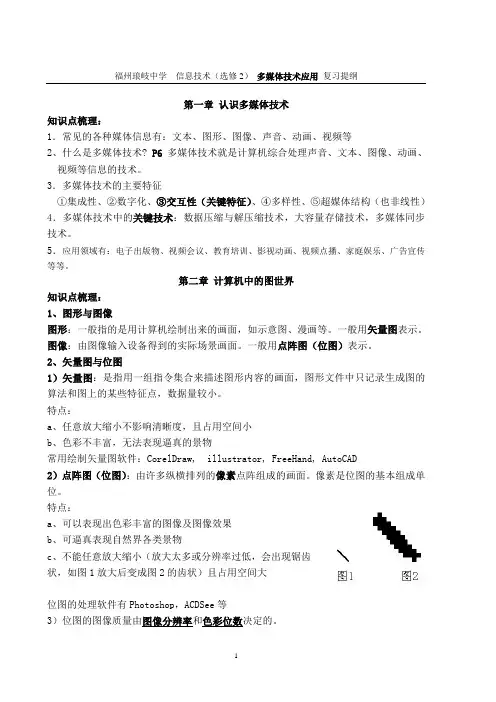 (上海版)多媒体技术应用_复习提纲