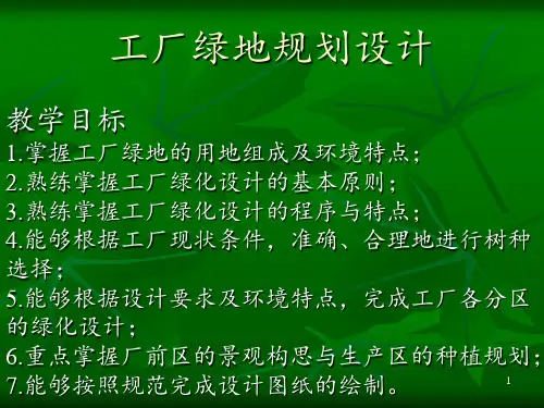 工厂绿地规划设计 ppt课件