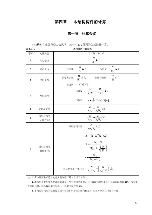 木结构设计：木结构构件的计算