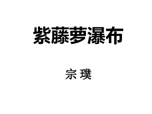 《紫藤萝瀑布》省公开课一等奖课件