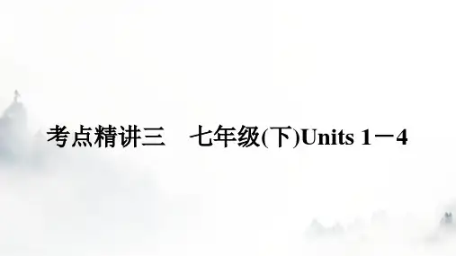 人教版中考英语复习考点三七年级(下)Units1-4课件
