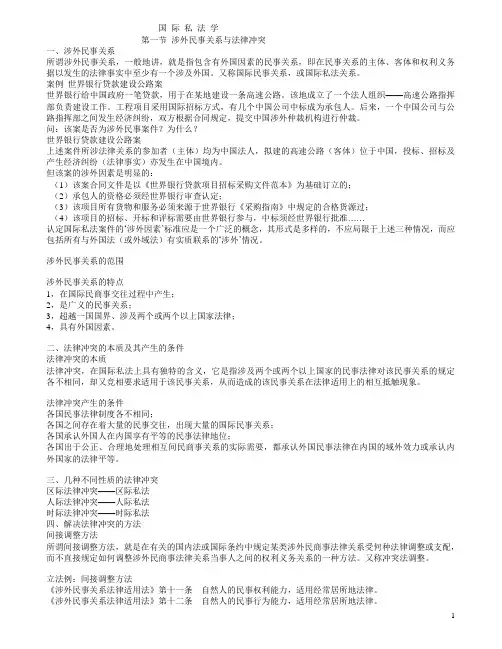 国 际 私 法 学