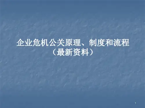 危机公关方案原理流程ppt课件