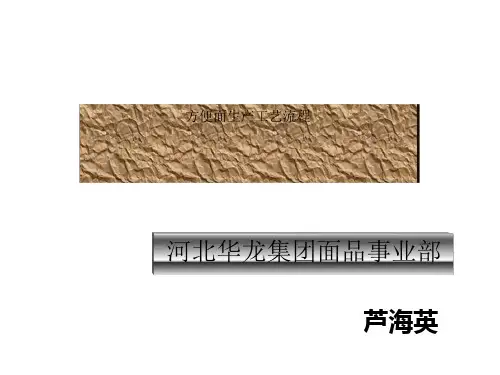方便面生产工艺流程培训课件(PPT 28张)