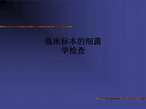 临床标本的细菌学检查PPT课件