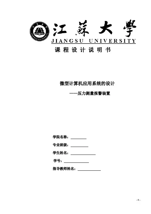 压力测量报警装置