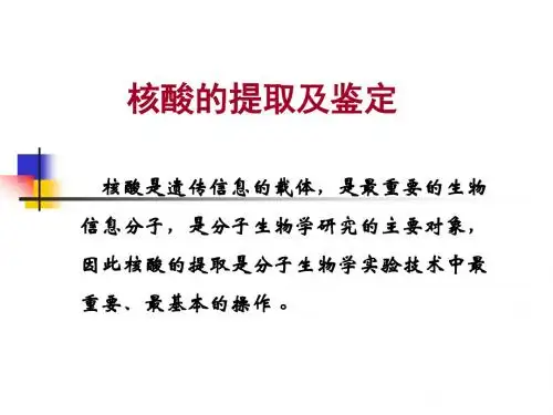 第六章DNA和RNA的提取