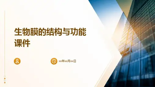 生物膜的结构与功能课件