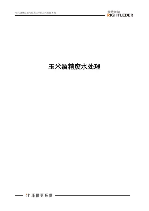玉米酒精废水处理