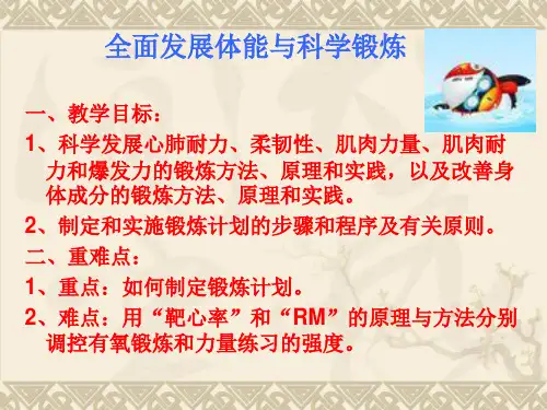 高中 体育与健康高中通用全一册第二章发展与体能《发展体能的基本方法》课件2