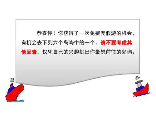 职业生涯规划之兴趣岛PPT课件