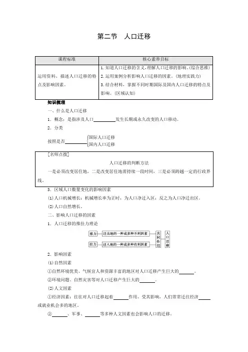 学案7：1.2人口迁移