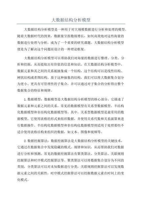 大数据结构分析模型