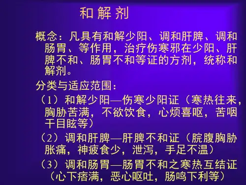 中医方剂学和解剂课件
