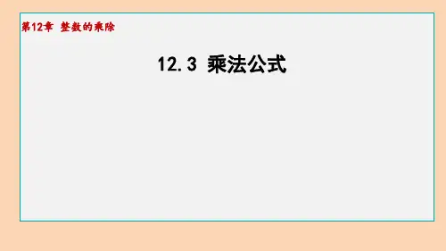 华师大版八年级上册1乘法公式课件