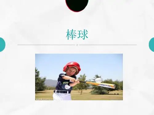 棒球简介描述  ppt课件