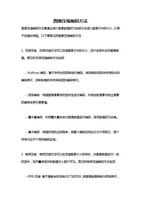 图像压缩编码方法