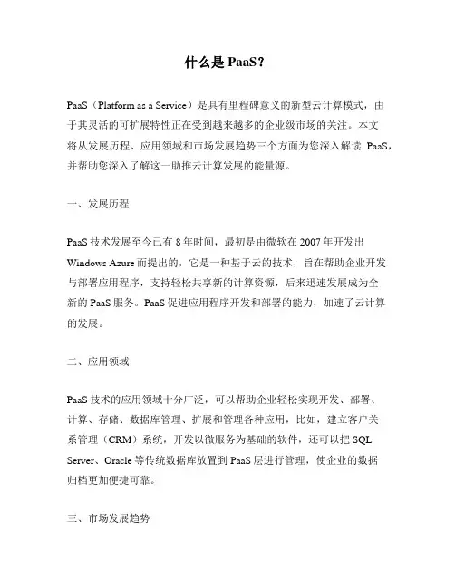 什么是PaaS？