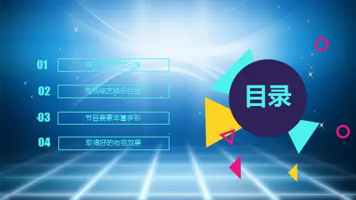 电视综艺娱乐节目策划图文PPT教学课件