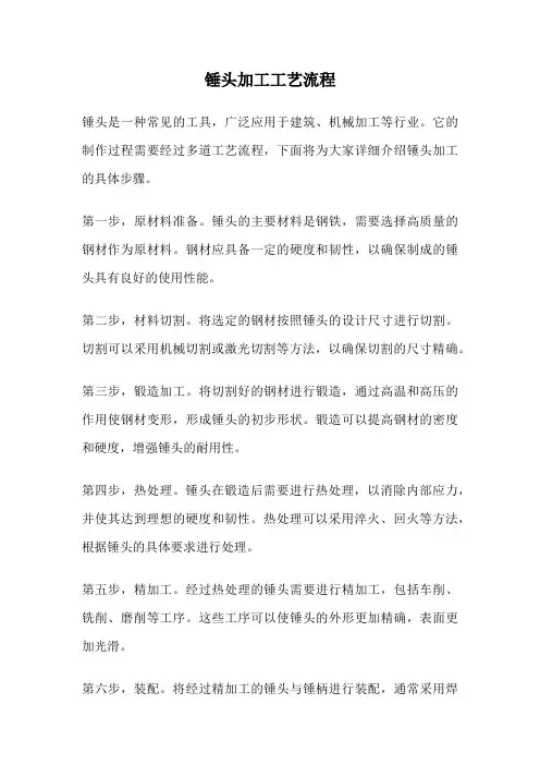 锤头加工工艺流程