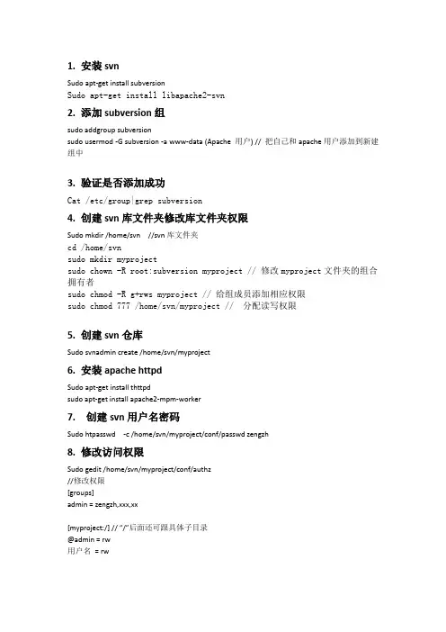 ubuntu SVN服务端安装配置详解