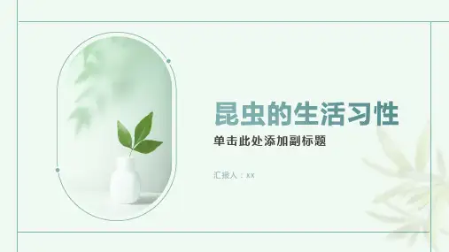 昆虫的生活习性