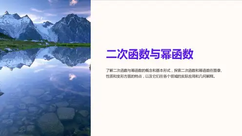 二次函数与幂函数