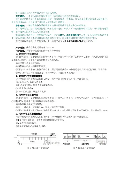 通信协议简介及区别(串行、并行、双工、RS232等)
