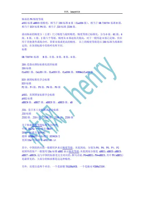 轴承精度等级判晓0207