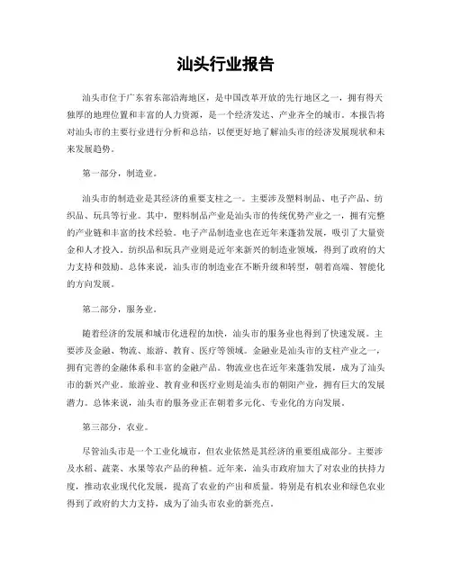 汕头行业报告