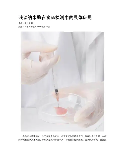 浅谈纳米酶在食品检测中的具体应用