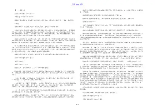 关于什么的自述作文600字