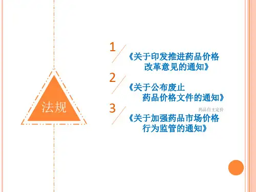 药品自主定价课件