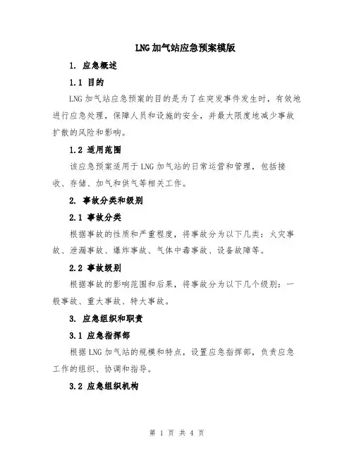 LNG加气站应急预案模版