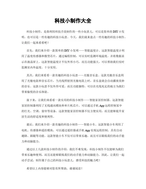 科技小制作大全