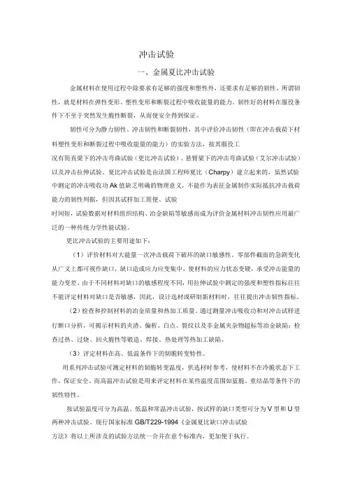 夏比冲击试验