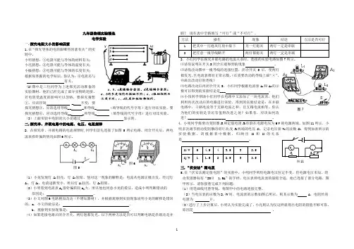 (完整)九年级物理实验精选(沪科版)