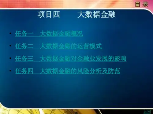 《互联网金融》电子教案(1) 模块二 项目四