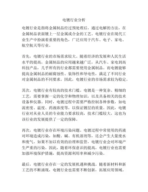 电镀行业分析