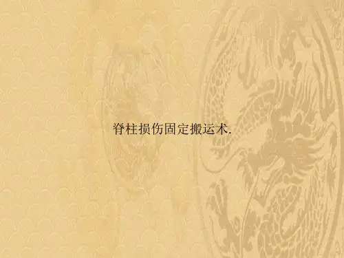 脊柱损伤固定搬运术(1).2021优选PPT