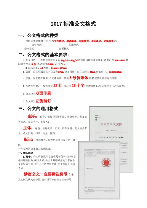 标准公文格式