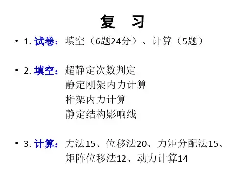 《结构力学》复习要点