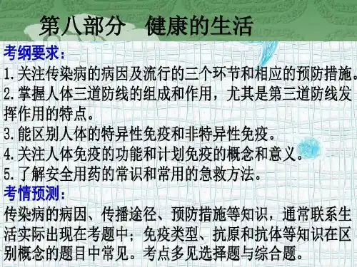 健康地生活复习课件