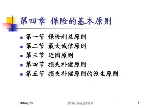 保险学课件_第四章_保险的基本原则