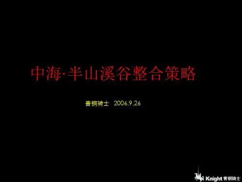中海整合策略半山溪谷提案