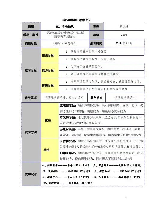 《滑动轴承》教学设计