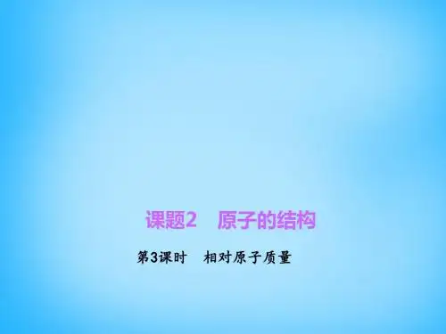 人教版九年级化学上册3.2.3《相对原子质量》ppt课件(优秀版)