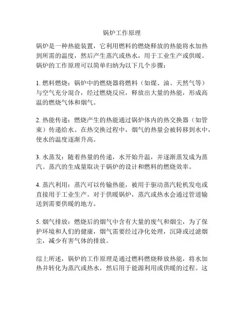 锅炉工作原理